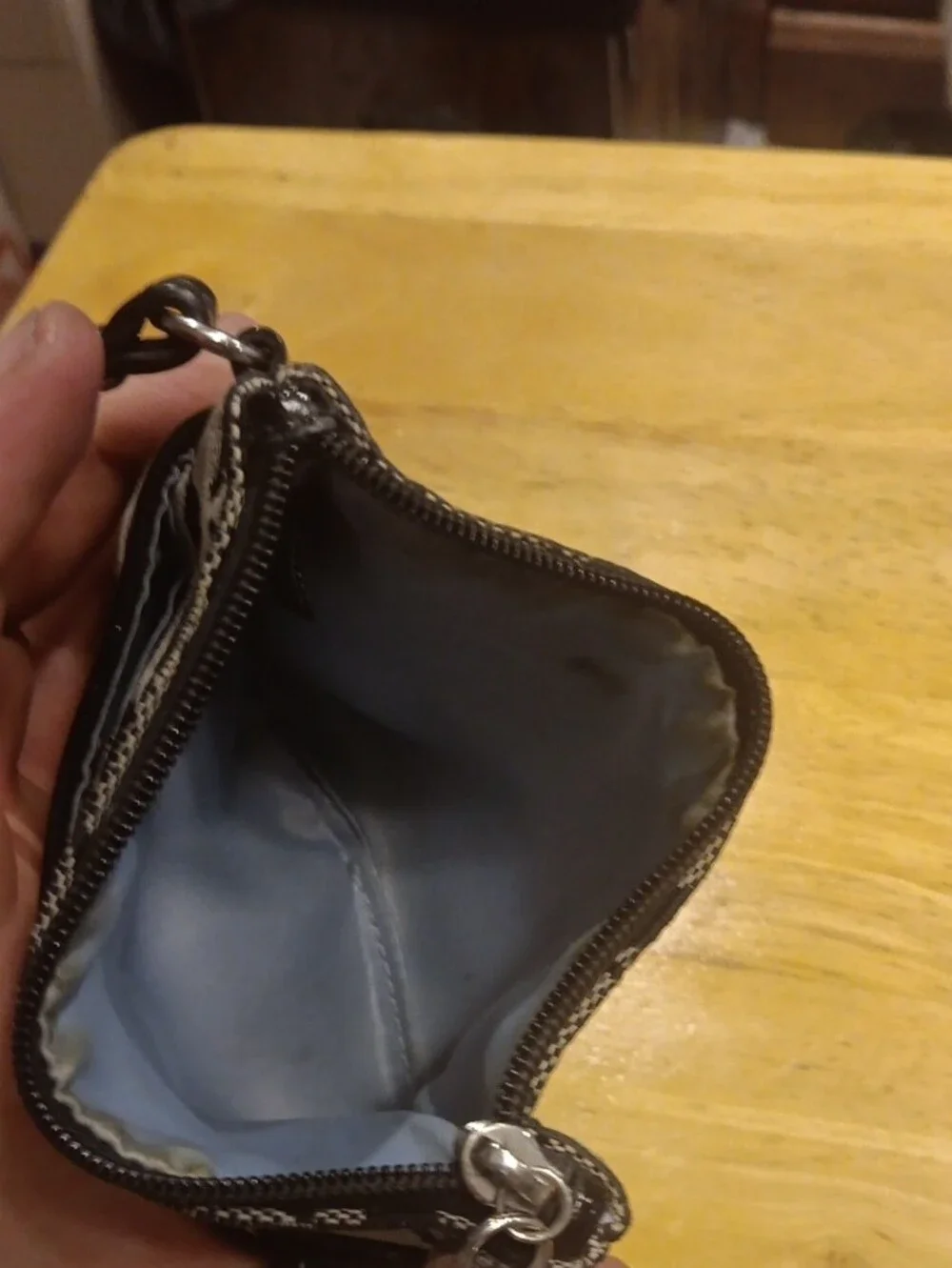 Coach Black and Gray Signature Wristlet